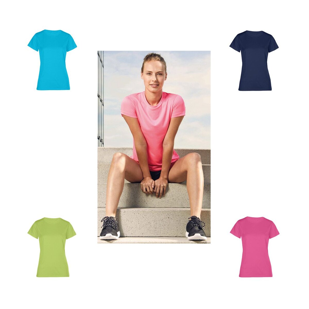 Promodoro Women´s Performance-T | Sport T-Shirt Damen Atmungsaktiv