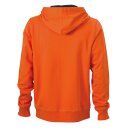 James&Nicholson Men´s Hooded Jacket | Kapuzen Sweatshirt Jacke Herren Black | Carbon   XL