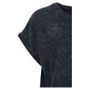 Build Your Brand Ladies` Acid Washed Extended Shoulder Tee